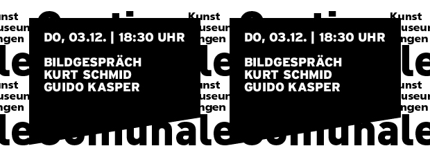 Grafik in reiner SWTypo mit Datum und Titel der Veranstaltung