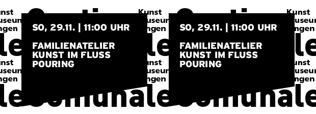 Grafik in reiner SWTypo mit Datum und Titel der Veranstaltung