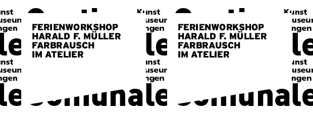 Grafik in reiner SWTypo mit Titel der Veranstaltung