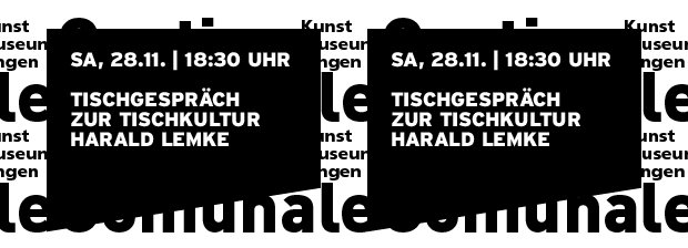 Grafik in reiner SWTypo mit Datum und Titel der Veranstaltung