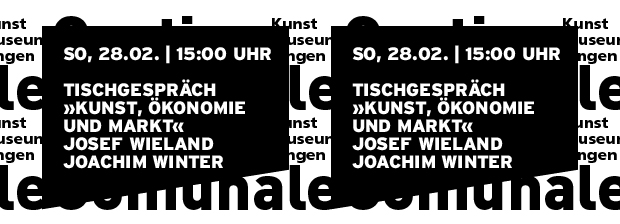 Grafik in reiner SWTypo mit Datum und Titel der Veranstaltung