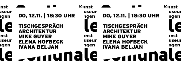 Grafik in reiner SWTypo mit Datum und Titel der Veranstaltung