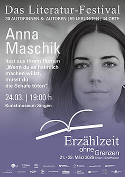 Plakat zur Lesung mit Anna Maschik im Kunstmuseum Singen