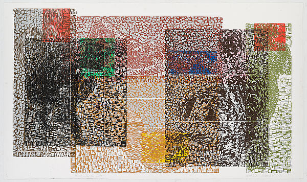 Matthias Mansen (*1958) -  Triest oder die Götter, 2021, Farbholzschnitt auf Papier, 153 x 260 cm, Auflage 3,  Ex. 1/3, Abb.: Courtesy Matthias Mansen, © VG Bild-Kunst, Bonn 2024